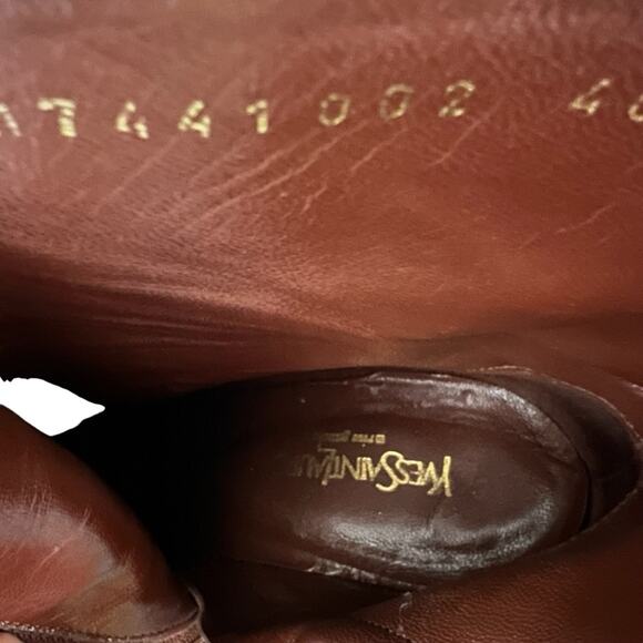 Yves Saint Laurent Vintage Close Toe Clog Geisha 90 Leather Booties EU40/US 10 - Picture 8 of 13